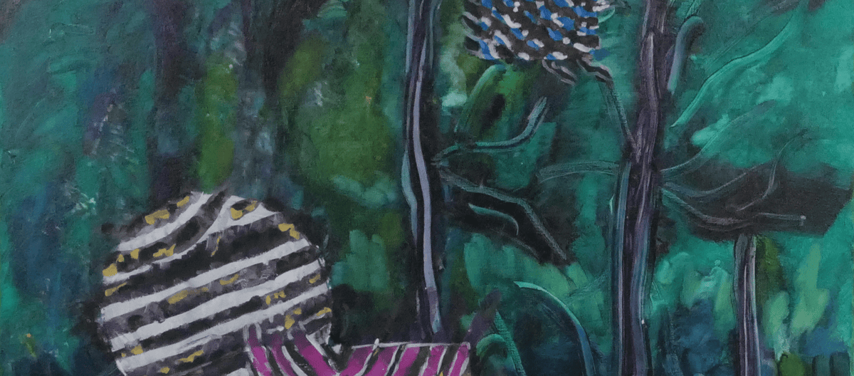 Peacock with hummingbirds & tropical birds - Bunter Fine Art